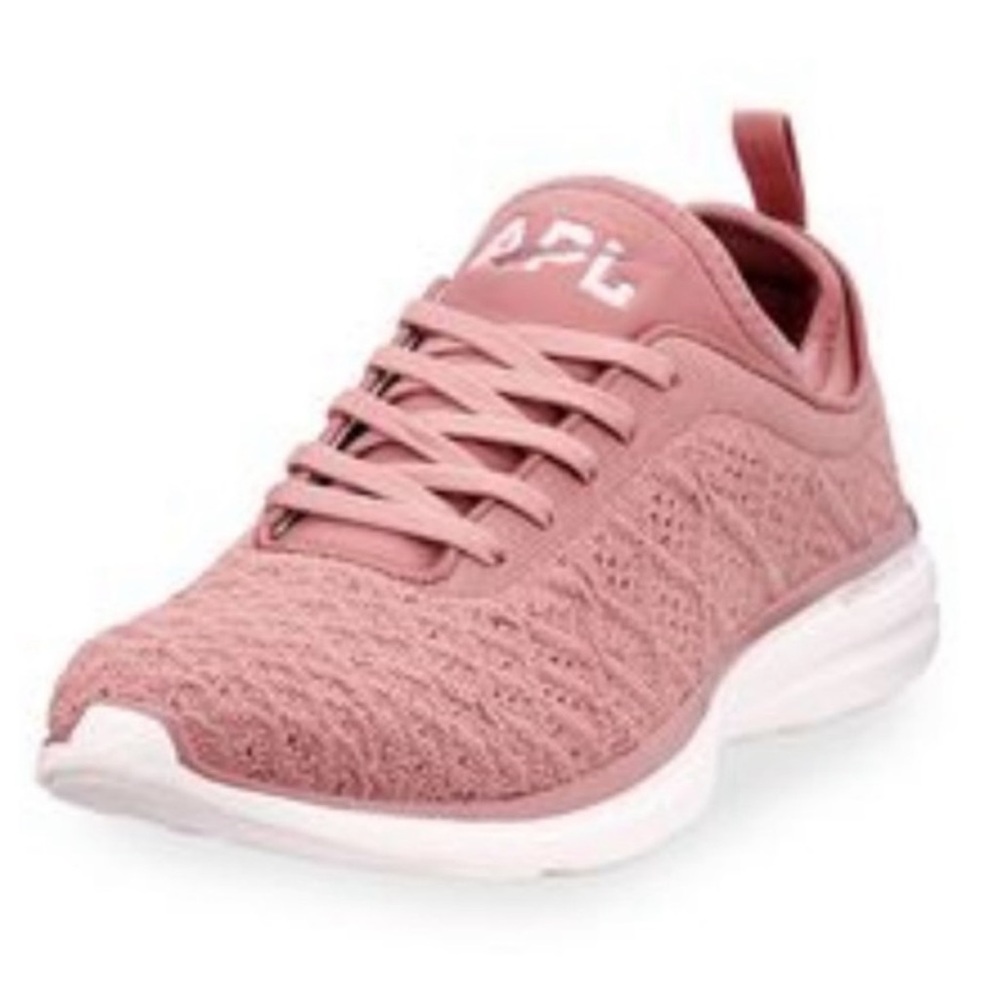APL  Women's TechLoom Phantom Sneaker in Mauve pink.